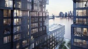 A rendering of 420 Kent Avenue along the Williamsburg waterfront. (ODA New York)