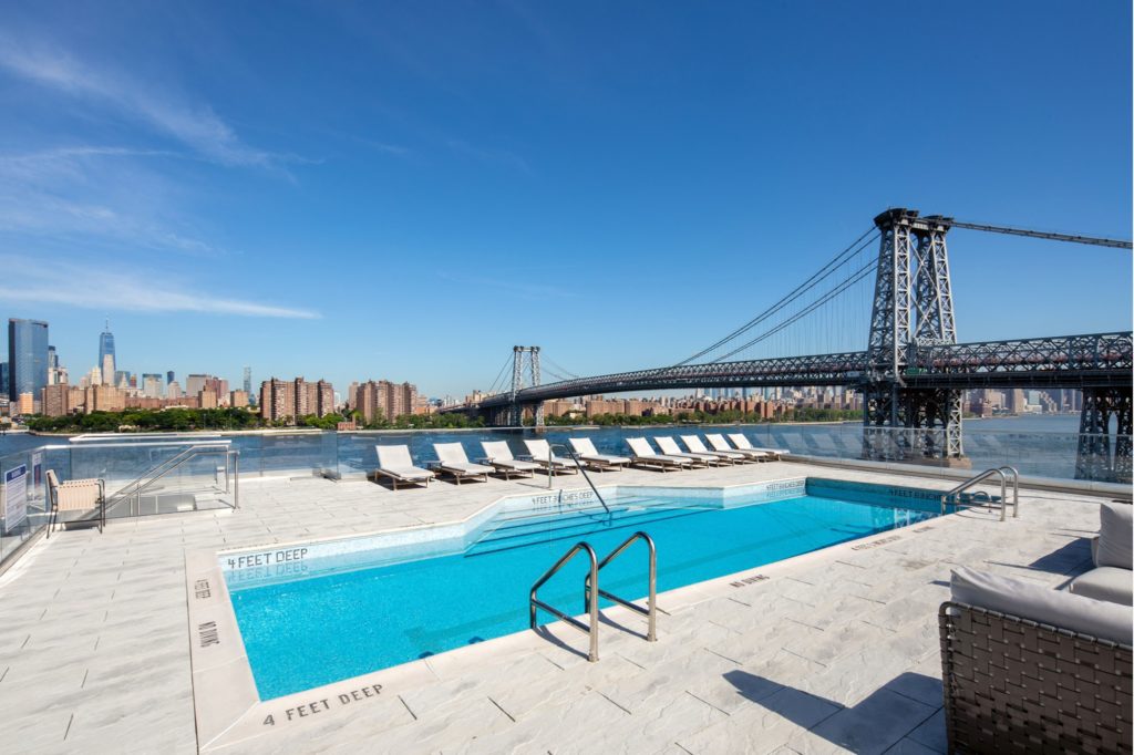 420 Kent Pool with Water and Bridge View